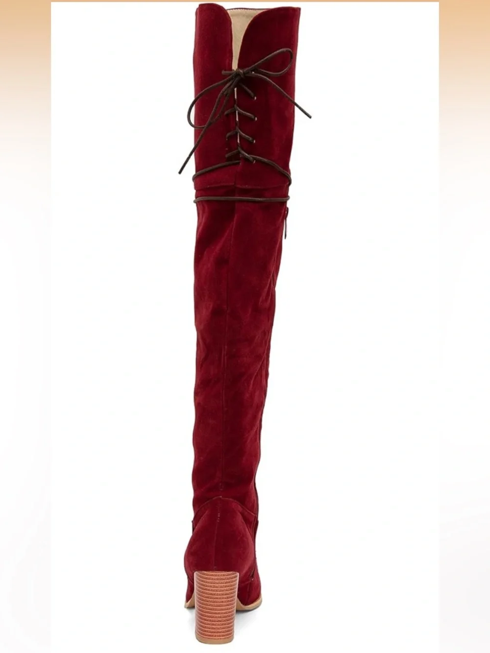 Over-the-Knee Suede Chunky Heel Boots